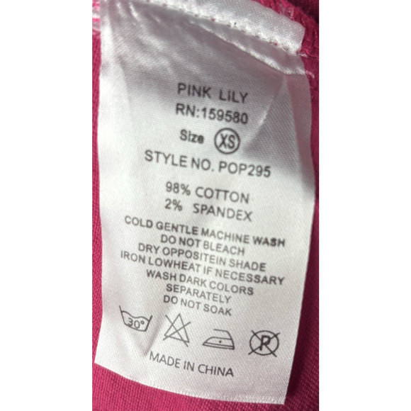 Pink Lily High Waisted Wrap Front Skort Hot Pink Womens Sz XS Barbie Chic Preppy - Picture 9 of 9